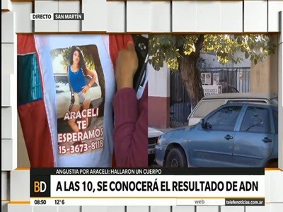 El cuerpo encontrado en San Martín es el de Araceli Fulles