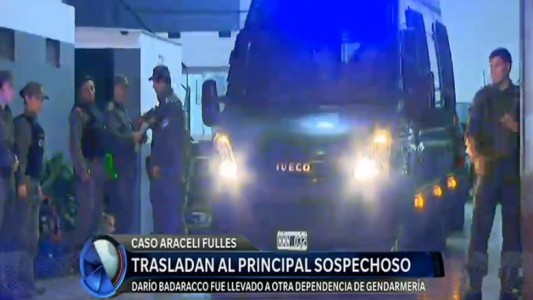 Trasladaron a Darío Badaracco, principal sospechoso por el crimen de Araceli Fulles