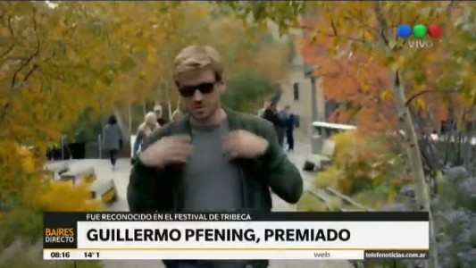 Guillermo Pfening fue galardonado en el Festival de Tribeca