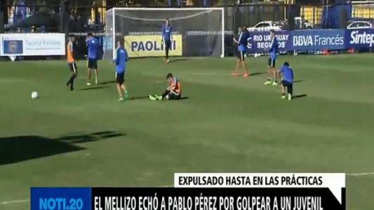 Pablo Pérez, expulsado de las prácticas por golpear a un juvenil