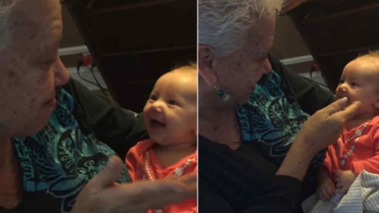 El emotivo video de una abuela sorda que se comunica con su nieta por primera vez