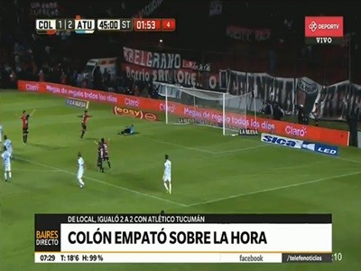 Esta vez Colón no ganó, y logró empatarle sobre el final a Atlético de Tucumán