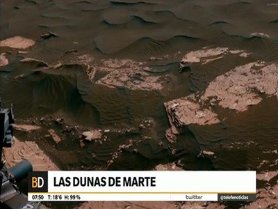 Las dunas de Marte en una foto panorámica