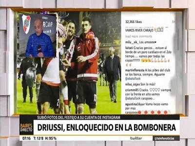 Los jugadores de River festejaron también en las redes sociales