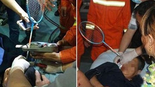 China: fue a ver jugar a su nieta y terminó con una raqueta incrustada en la cabeza