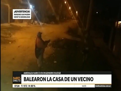 Advertencia narco con balazos a los vecinos