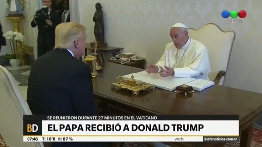 El Papa y Trump, 27 minutos a solas y un mensaje sobre "necesidad de paz"