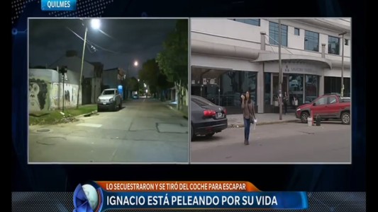 Secuestraron a un joven, se tiró del auto y está grave