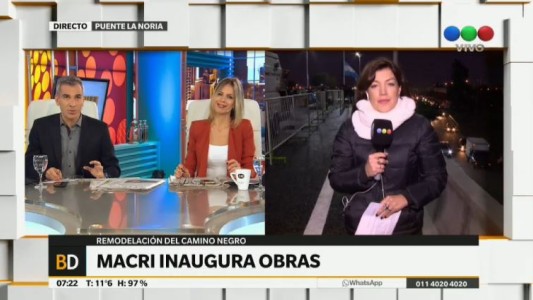 Mauricio Macri inaugura el viaducto del puente La Noria