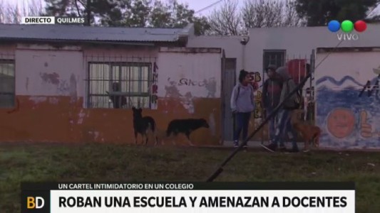 Roban en una escuela de Quilmes y amenazan a los docentes