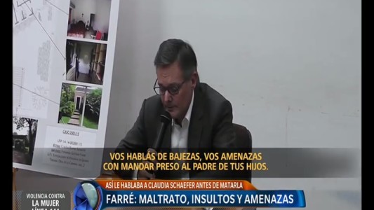 Audios de Fernando Farré antes de matar a Claudia Schaefer