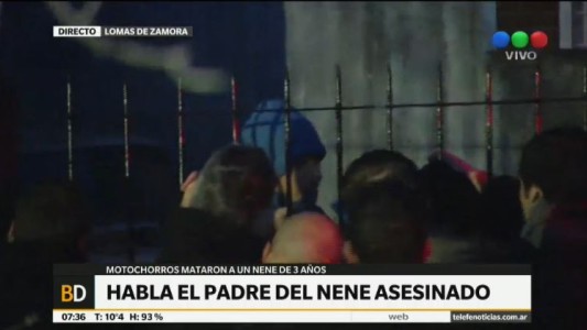 Padre del nene asesinado por ladrones en Lomas de Zamora: "Dispararon por nada"