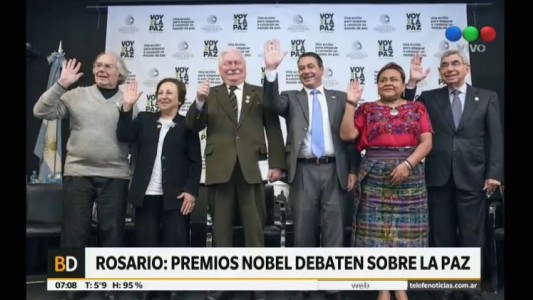 Cinco premios nobel en Rosario: debate sobre la "construcción de la paz"