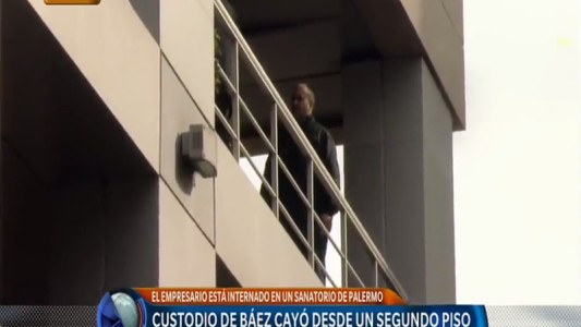 Un custodio de Lázaro Báez cayó de un segundo piso en el sanatorio Los Arcos