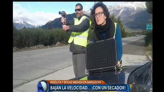 Bariloche: lograron que los automovilistas bajaran la velocidad con un secador de pelo