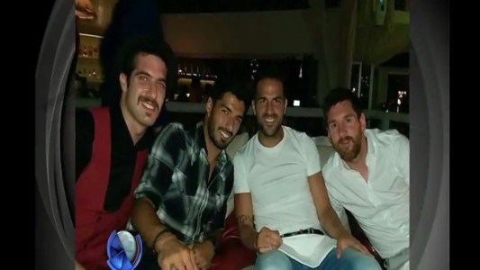 Messi, en un yate y en una fiesta