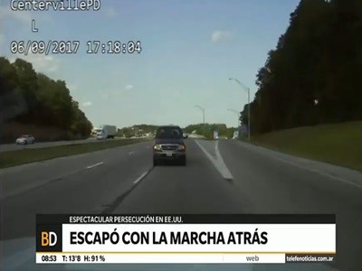 Espectacular escape marcha atrás