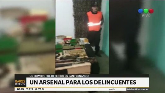 San Fernando: detenido por tener un arsenal en su casa