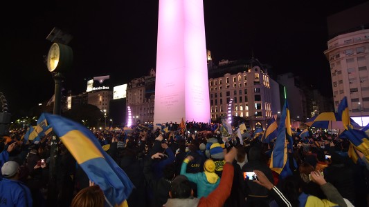 Boca campeón: el festejo de los hinchas en el Obelisco
