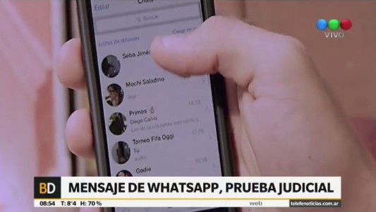 Los mensajes de WhatsApp sirven como prueba judicial