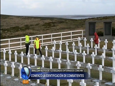 Comenzaron las tareas de identificación de soldados argentinos enterrados en Malvinas