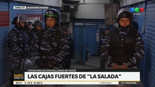 Fuerte presencia policial en La Salada