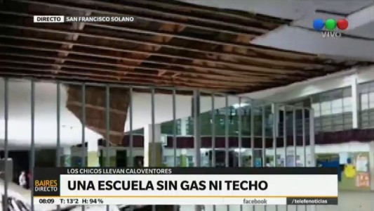Una escuela sin gas ni techo en San Francisco Solano
