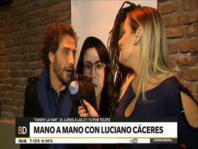 El personaje de Luciano Cáceres en "Fanny la fan"