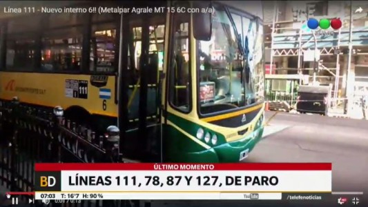 Paran cuatro líneas de colectivo por agresión a un chofer