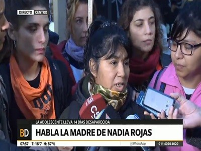 Nadia Rojas: 14 días desaparecida