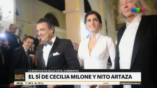 Se casaron Nito Artaza y Cecilia Milone