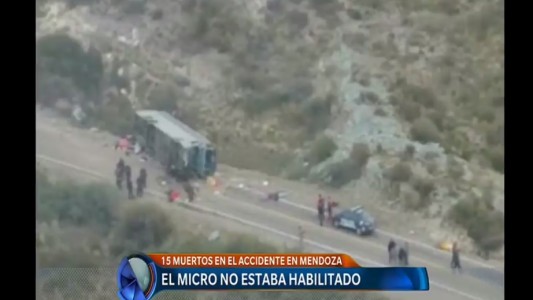 El micro que volcó en Mendoza no tenía la habilitación de la CNRT