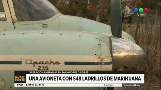 Aterrizó una avioneta con 450 kilos de marihuana en una pista ilegal de San Antonio de Areco
