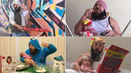 Las fotos más divertidas de un papá y su hija bebé