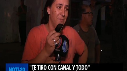 Amenaza en vivo: Le hacían una entrevista a la dueña de un supermercado chino y le dijeron que iban a disparar