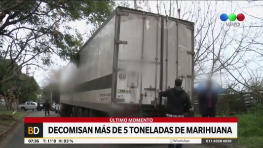 Operativo "Frigoverde": decomisan más de 5 toneladas de marihuana