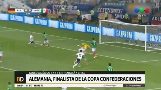 Alemania apabulló a México por 4 a 1 y jugará la final de la Copa Confederaciones