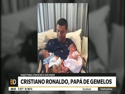 Cristiano Ronaldo presentó a sus gemelos