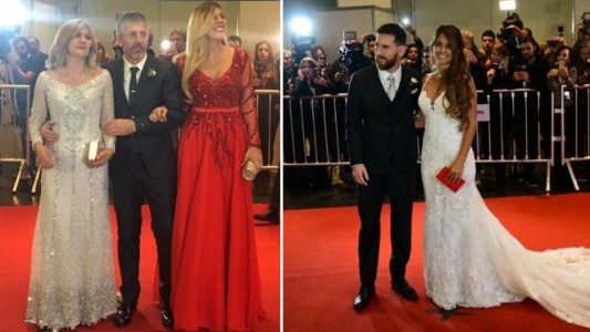 Polémica por el vestido de la madre de Messi: ¿blanco como el de la novia Antonela?