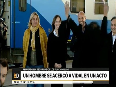 Por descuido de seguridad un hombre quedó cara a cara con Vidal en Mar del Plata