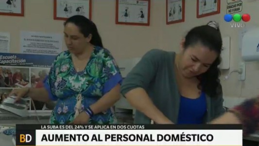 Aumento del 24 por ciento para empleadas domesticas