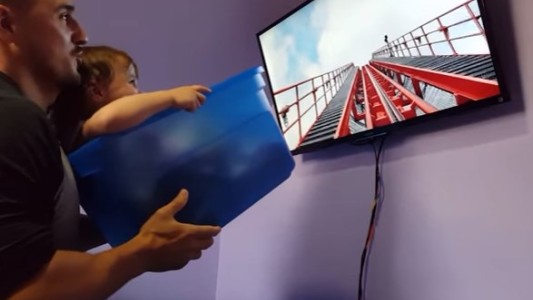 El padre que creó un "Disney casero" porque no podía pagar el viaje al parque