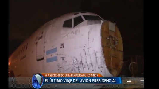 El avión presidencial, en su último viaje