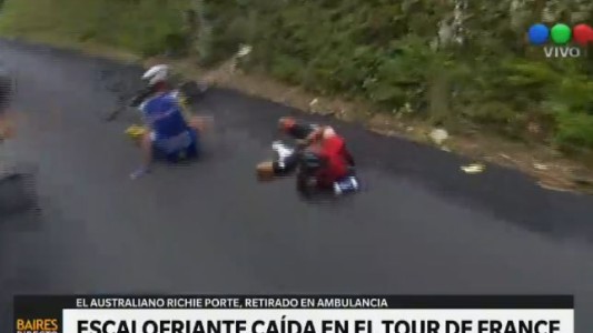 La terrible caída de un ciclista australiano en el Tour de Francia