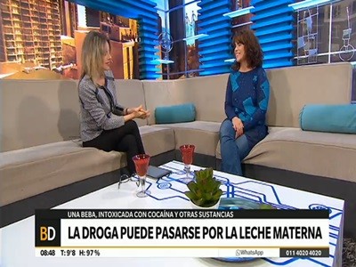 La droga puede pasar al bebé por la leche materna