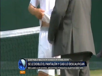 Argentino al borde de la descalificación en Wimbledon por un detalle de su vestimenta