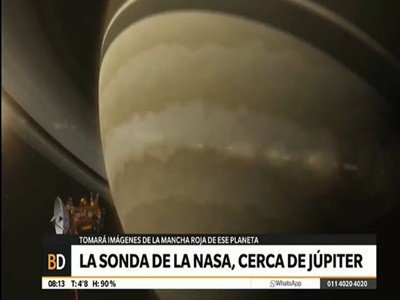 La sonda Juno de la NASA toma imágenes de la mancha roja de Jupiter