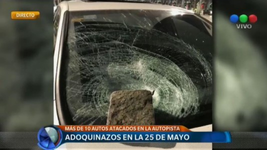 Tres detenidos por atacar autos en la autopista Perito Moreno