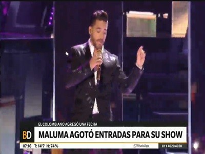Maluma agotó las entradas y agregó una nueva fecha en Buenos Aires