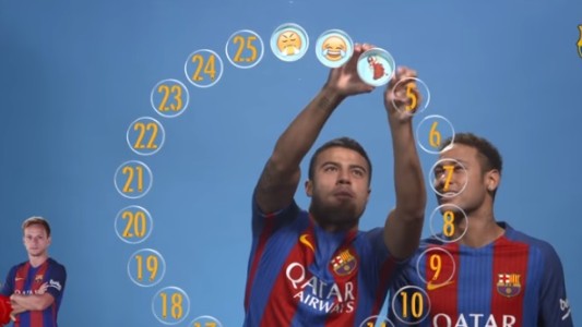 Los compañeros de Messi lo definieron con emojis